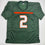 Autographed/Signed Willis McGahee "01 Champs" Miami Green College Football Jersey Beckett BAS COA