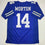 Autographed/Signed Craig Morton Dallas Blue Football Jersey JSA COA