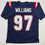 Autographed/Signed Milton Williams New England Blue Football Jersey Beckett BAS COA