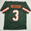 Autographed/Signed Akheem Mesidor Miami Green College Football Jersey Beckett BAS COA