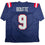 Autographed/Signed Kayshon Boutte New England Blue Football Jersey Beckett BAS COA