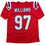 Autographed/Signed Milton Williams New England Red Football Jersey Beckett BAS COA