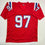 Autographed/Signed Milton Williams New England Red Football Jersey Beckett BAS COA