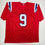 Autographed/Signed Kayshon Boutte New England Red Football Jersey Beckett BAS COA