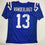 Autographed/Signed Mike Vanderjagt Indianapolis Blue Football Jersey JSA COA