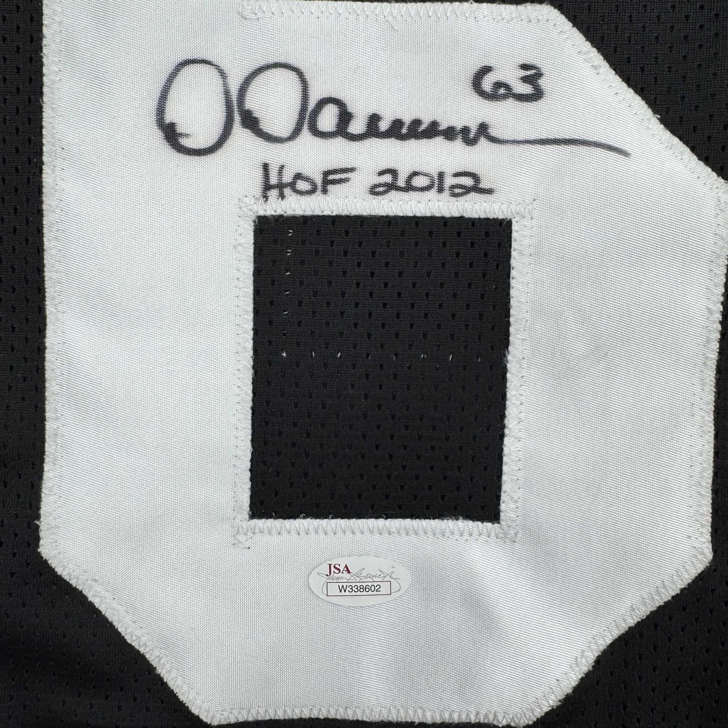 Autographed/Signed Dermontti Dawson HOF 12 Pittsburgh Black Football Jersey JSA COA