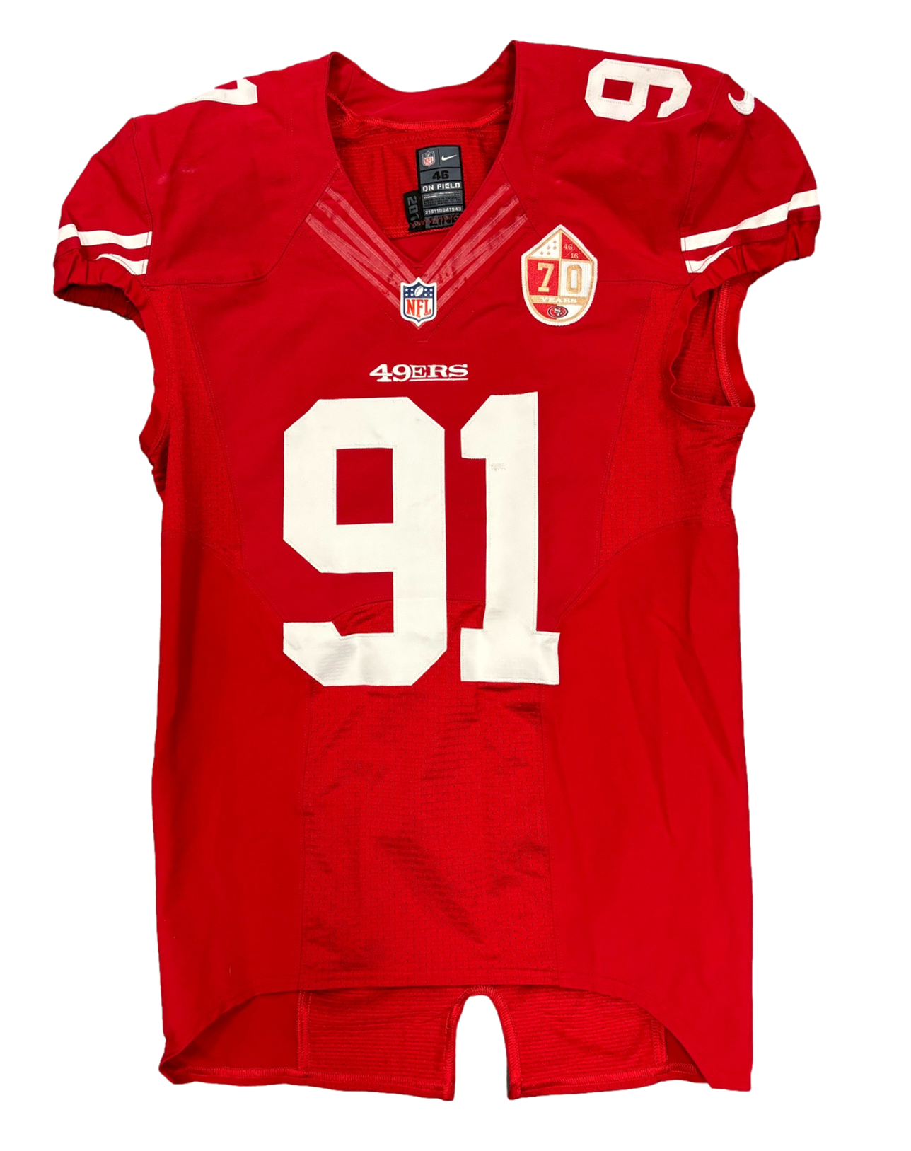 San Francisco 49ers Arik Armstead 2016 Season Game Used Game Worn Jersey - Sports Collectibles, Sports Memorabilia, Sports Fan Shop, Sports Gifts