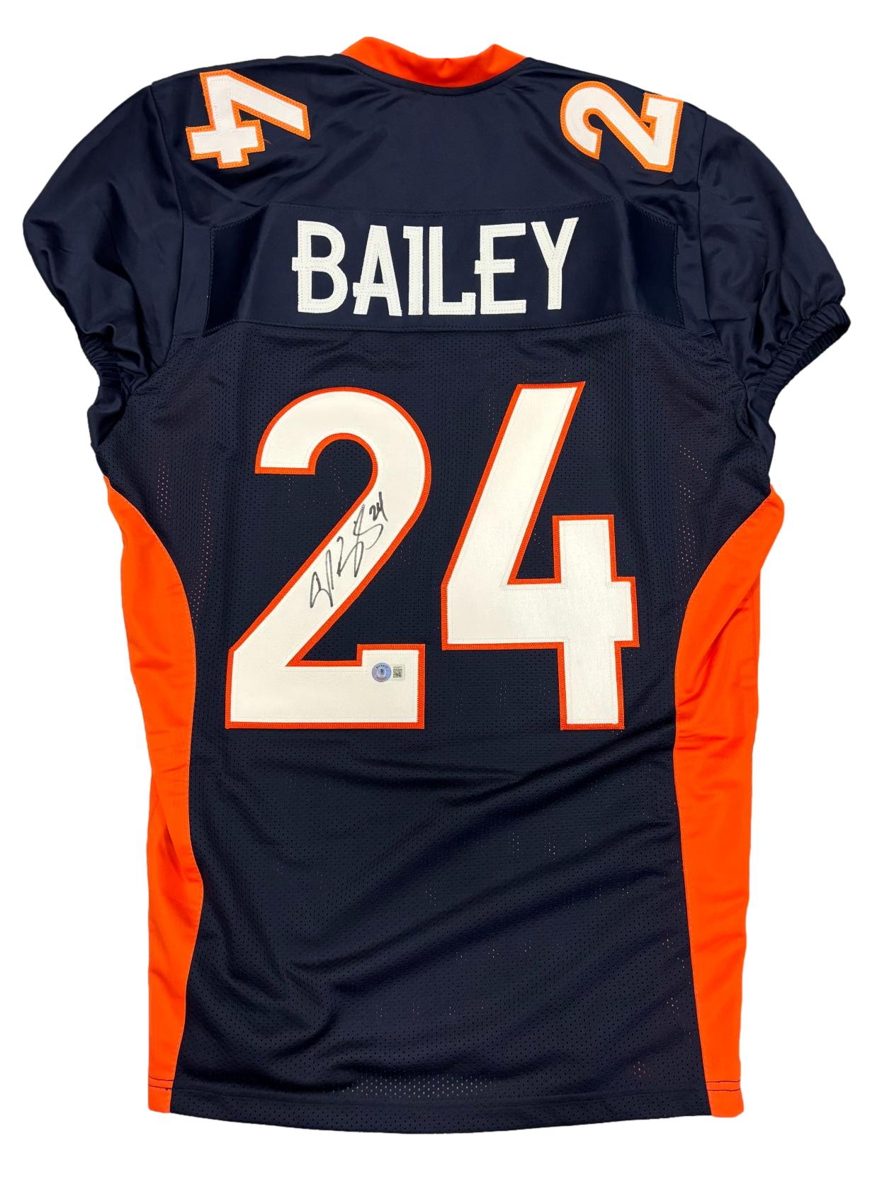 Denver Broncos Champ Bailey Signed Autograph Custom Navy Jersey BAS COA - Sports Collectibles, Sports Memorabilia, Sports Fan Shop, Sports Gifts