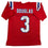 Autographed/Signed DeMario Douglas New England Red Football Jersey Beckett BAS COA