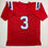 Autographed/Signed DeMario Douglas New England Red Football Jersey Beckett BAS COA