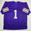 Autographed/Signed Warren Moon HOF 06 Minnesota Purple Football Jersey Beckett BAS COA