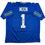 Autographed/Signed Warren Moon HOF 06 Seattle Blue Retro Football Jersey Beckett BAS COA