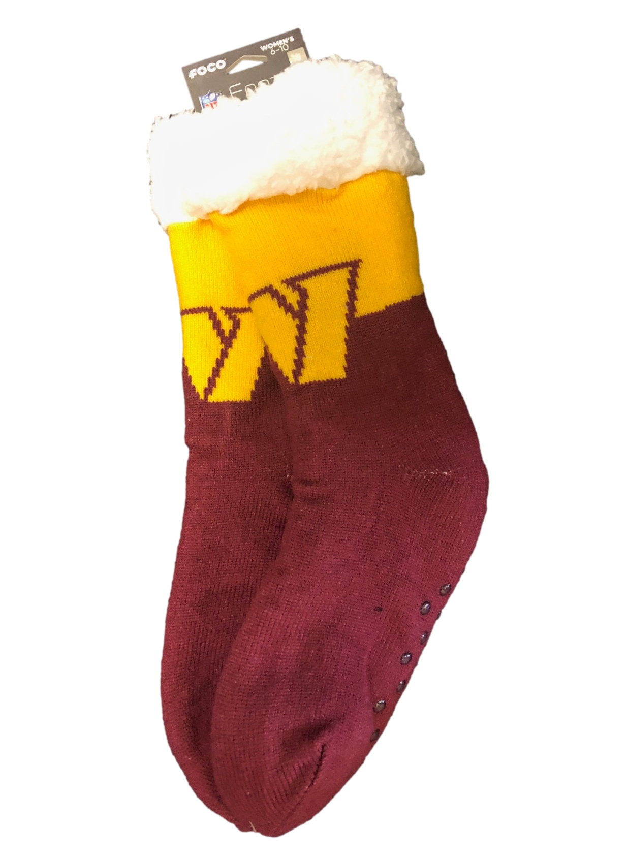 Washington Commanders Colorblock Footy Slipper Socks - Sports Collectibles, Sports Memorabilia, Sports Fan Shop, Sports Gifts