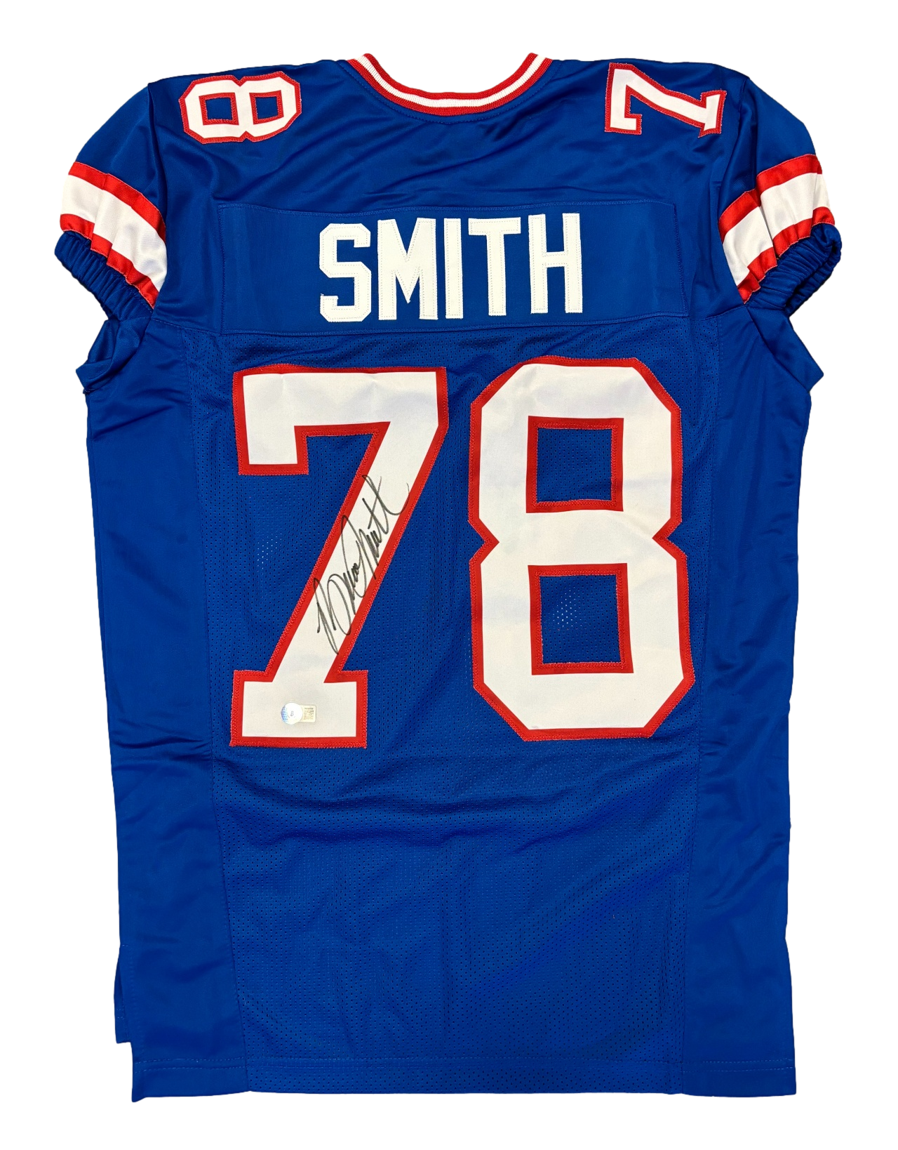 Buffalo Bills Bruce Smith Signed Autograph Custom Blue Jersey - BAS COA - Sports Collectibles, Sports Memorabilia, Sports Fan Shop, Sports Gifts