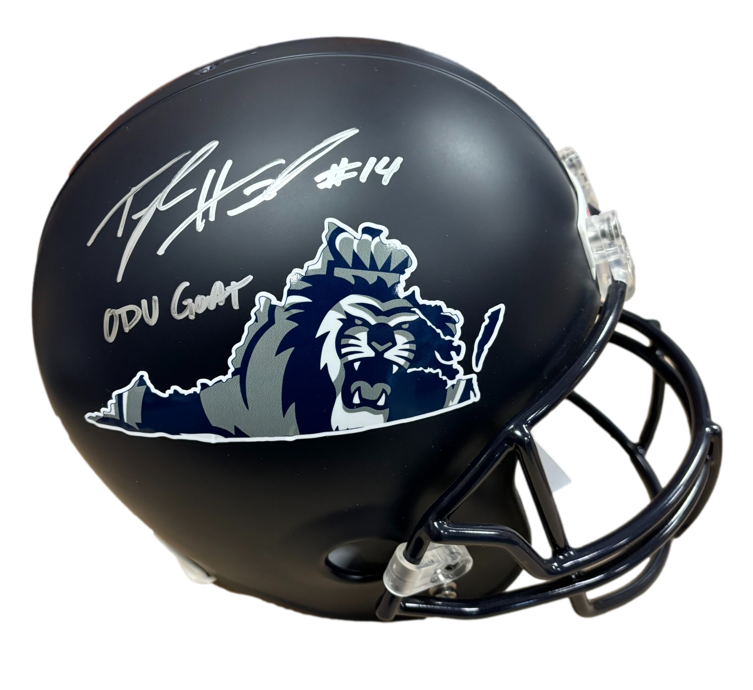 Old Dominion ODU Monarchs Taylor Heinicke Signed Autograph Full Size Replica Helmet - JSA COA - Sports Collectibles, Sports Memorabilia, Sports Fan Shop, Sports Gifts