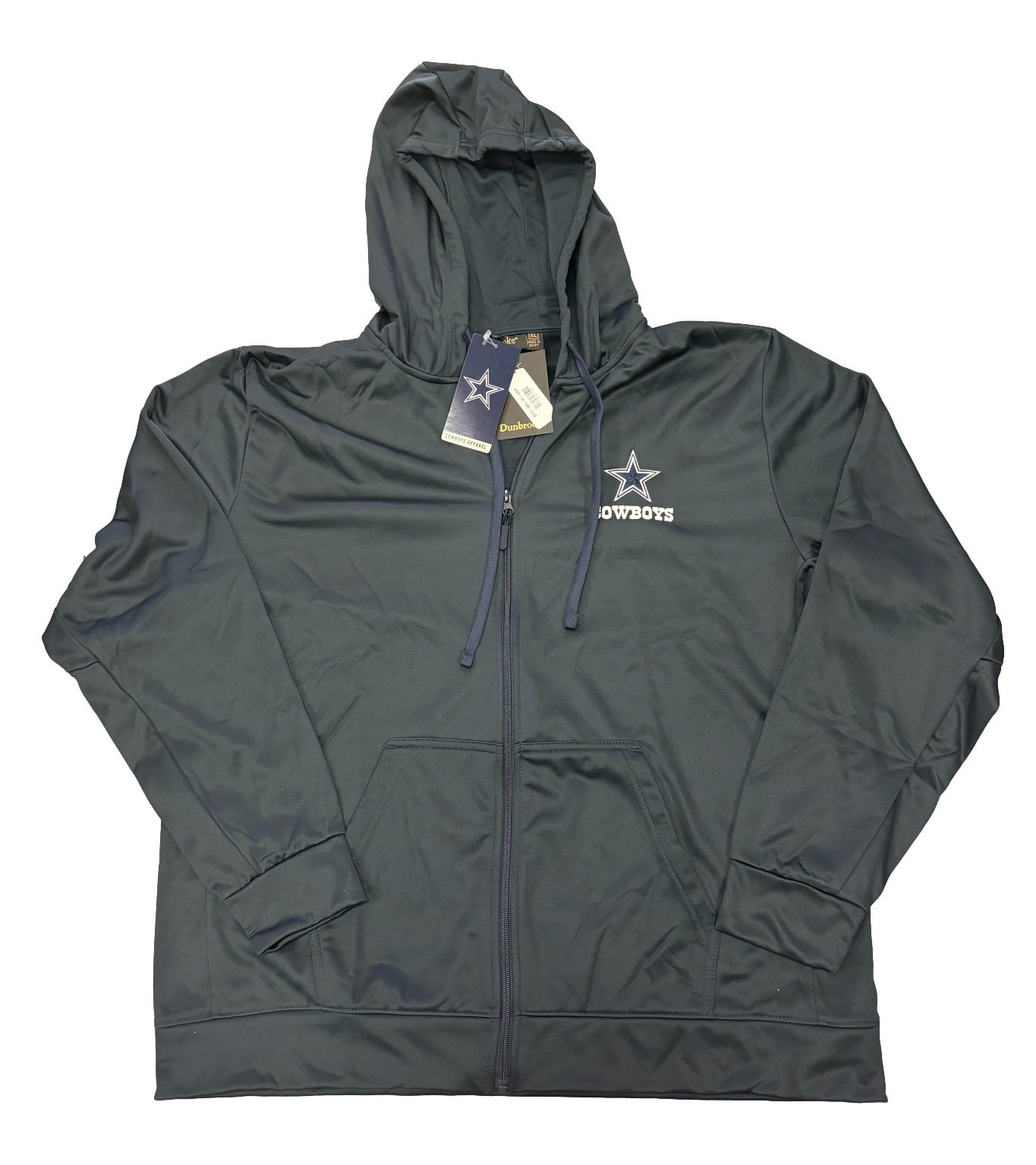 Dallas Cowboys Dunbrooke Trophy Fleece Full-Zip Hoodie Jacket - Navy (M-3XL) - Sports Collectibles, Sports Memorabilia, Sports Fan Shop, Sports Gifts