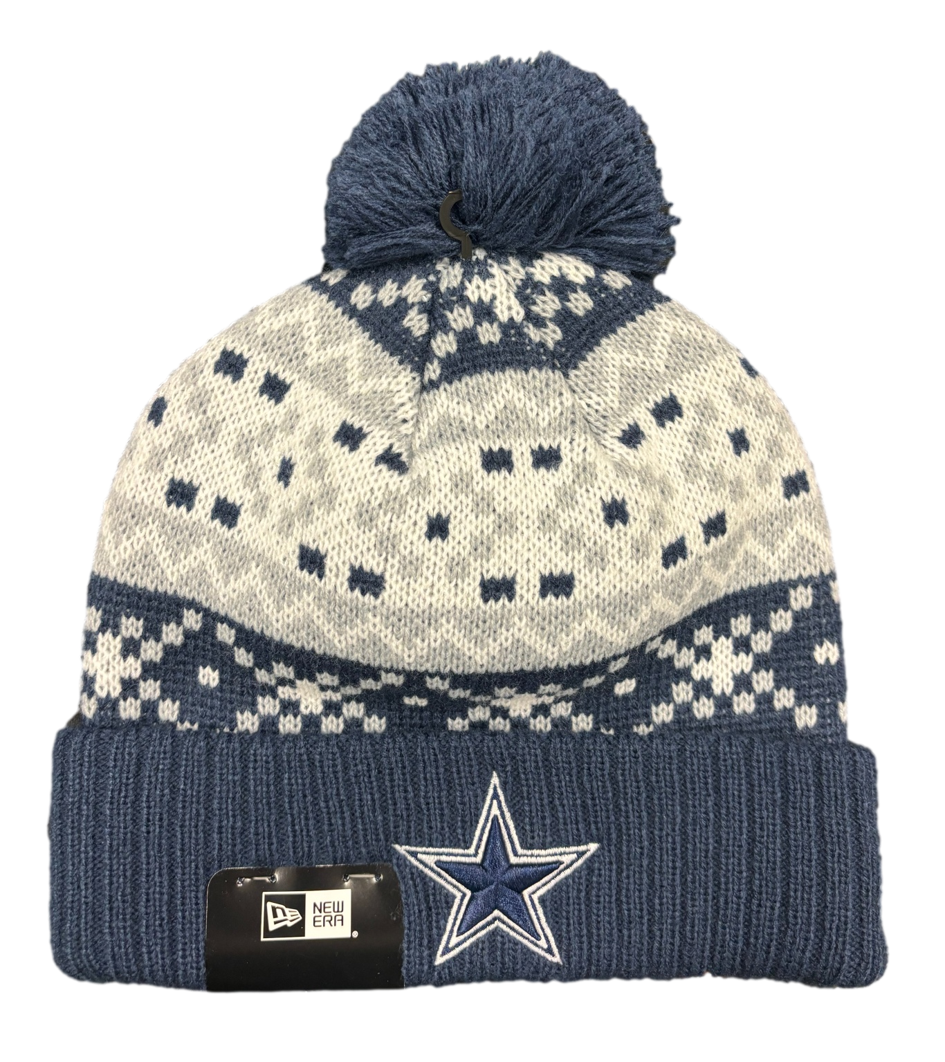 Cowboys Men's New Era Knit Nostalgia Navy Hat OSFM - Sports Collectibles, Sports Memorabilia, Sports Fan Shop, Sports Gifts