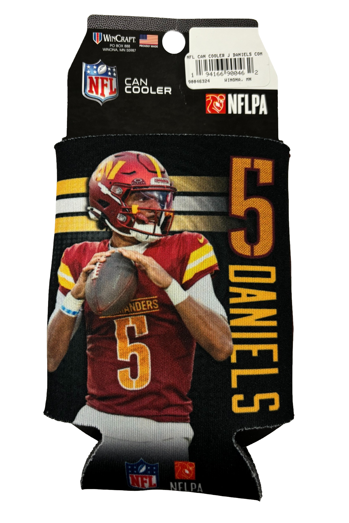 Washington Commanders Can Cooler Jaden Daniels Design - Sports Collectibles, Sports Memorabilia, Sports Fan Shop, Sports Gifts
