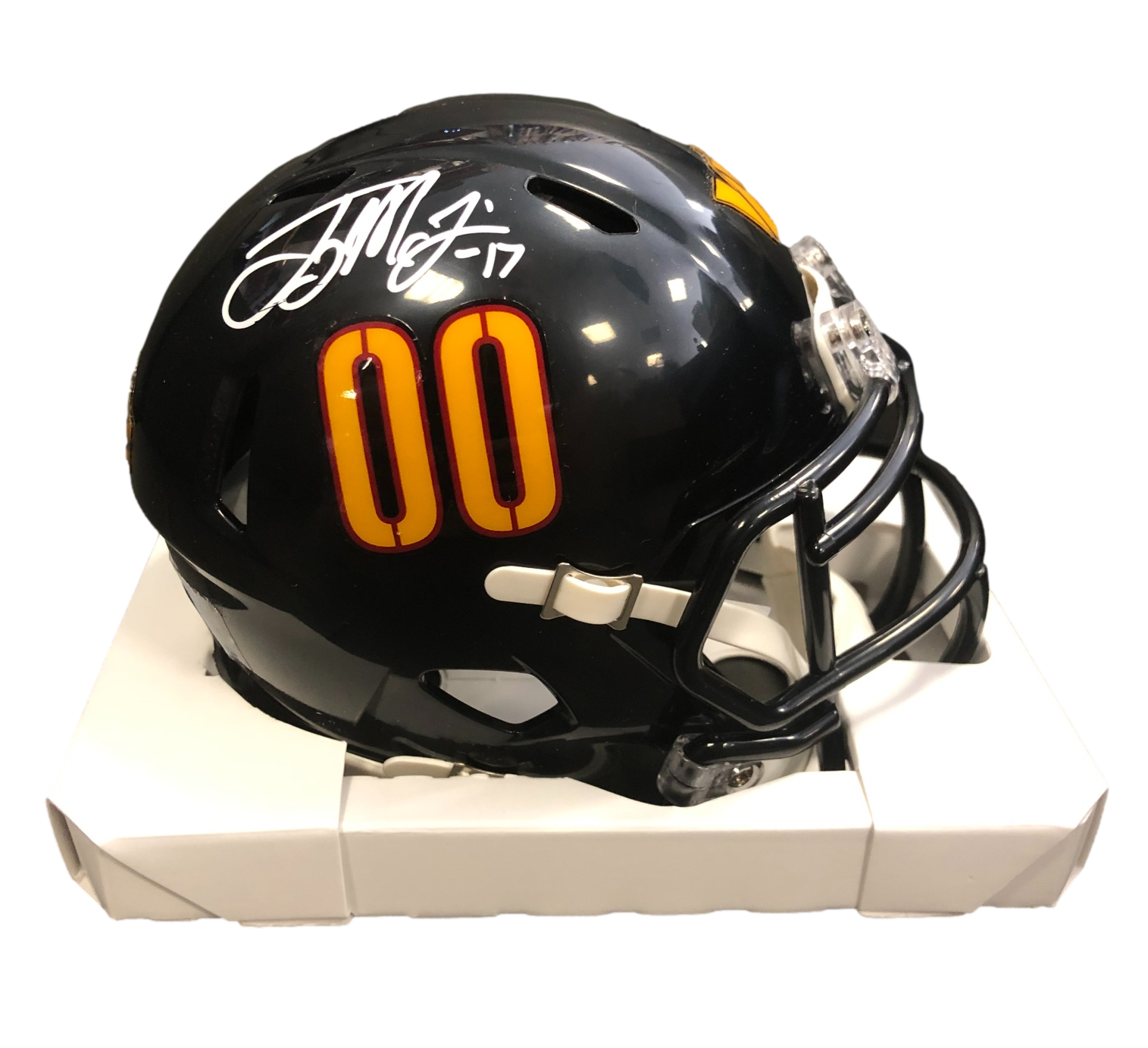 Washington Commanders Terry McLaurin Signed Auto Speed Mini Helmet - BAS COA - 757 Sports Collectibles