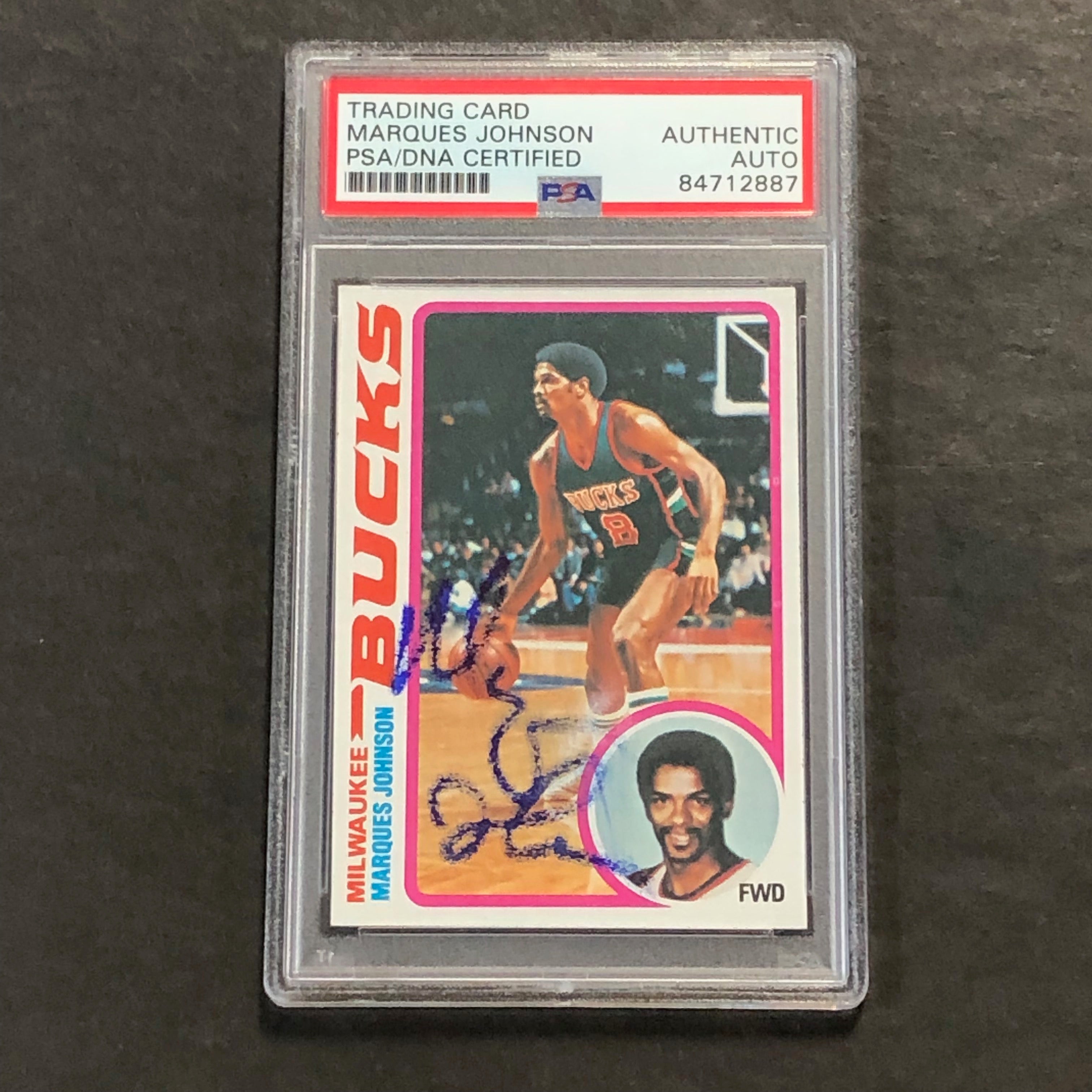1969-70 Topps #126 MARQUES JOHNSON Signed Card AUTO PSA Slabbed Bucks - Sports Collectibles, Sports Memorabilia, Sports Fan Shop, Sports Gifts