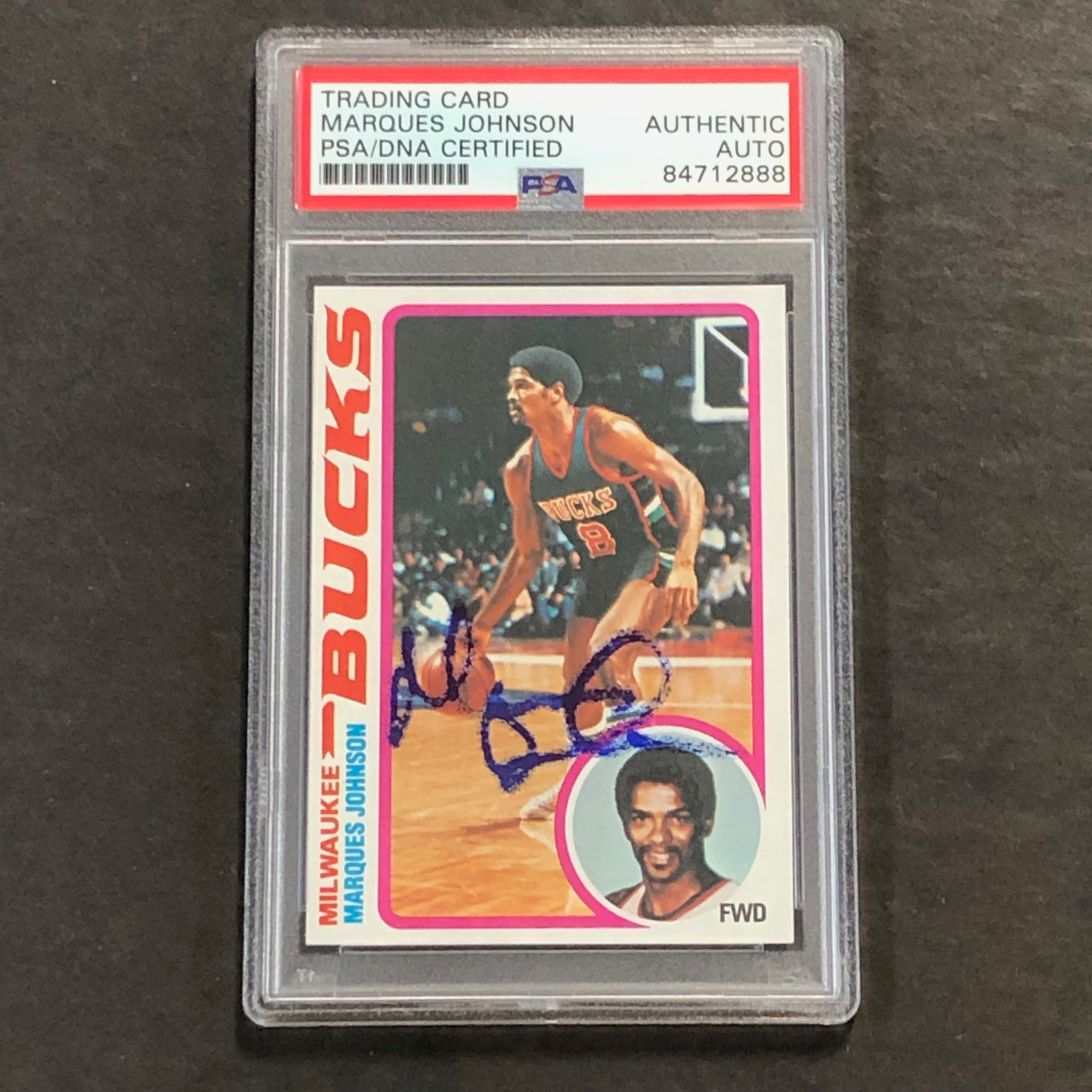 1969-70 Topps #126 MARQUES JOHNSON Signed Card AUTO PSA Slabbed Bucks - Sports Collectibles, Sports Memorabilia, Sports Fan Shop, Sports Gifts