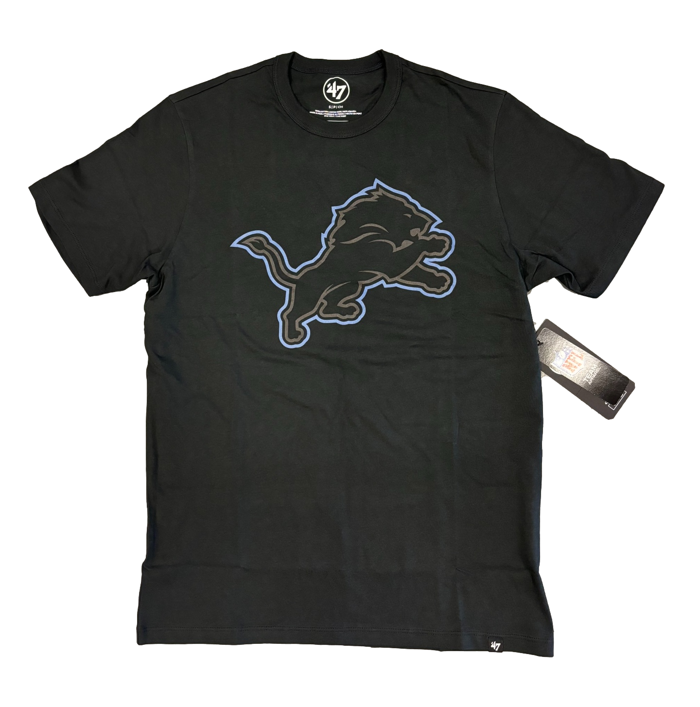 Detroit Lions Alternate Logo Blk T-SHIRT - Sports Gifts, Sports Memorabilia, Sports Collectibles, Fan Shop