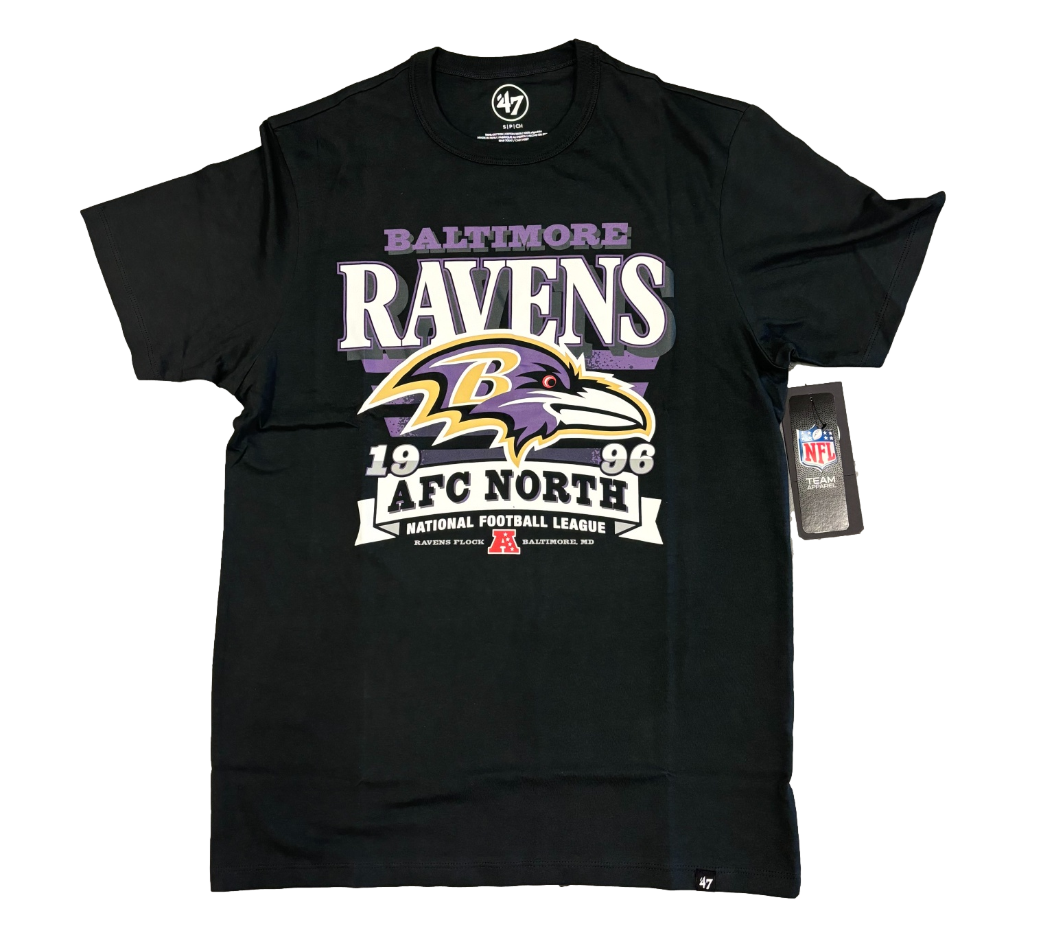Baltimore Ravens HISTORIC Division Block Blk T-SHIRT - Sports Gifts, Sports Memorabilia, Sports Collectibles, Fan Shop