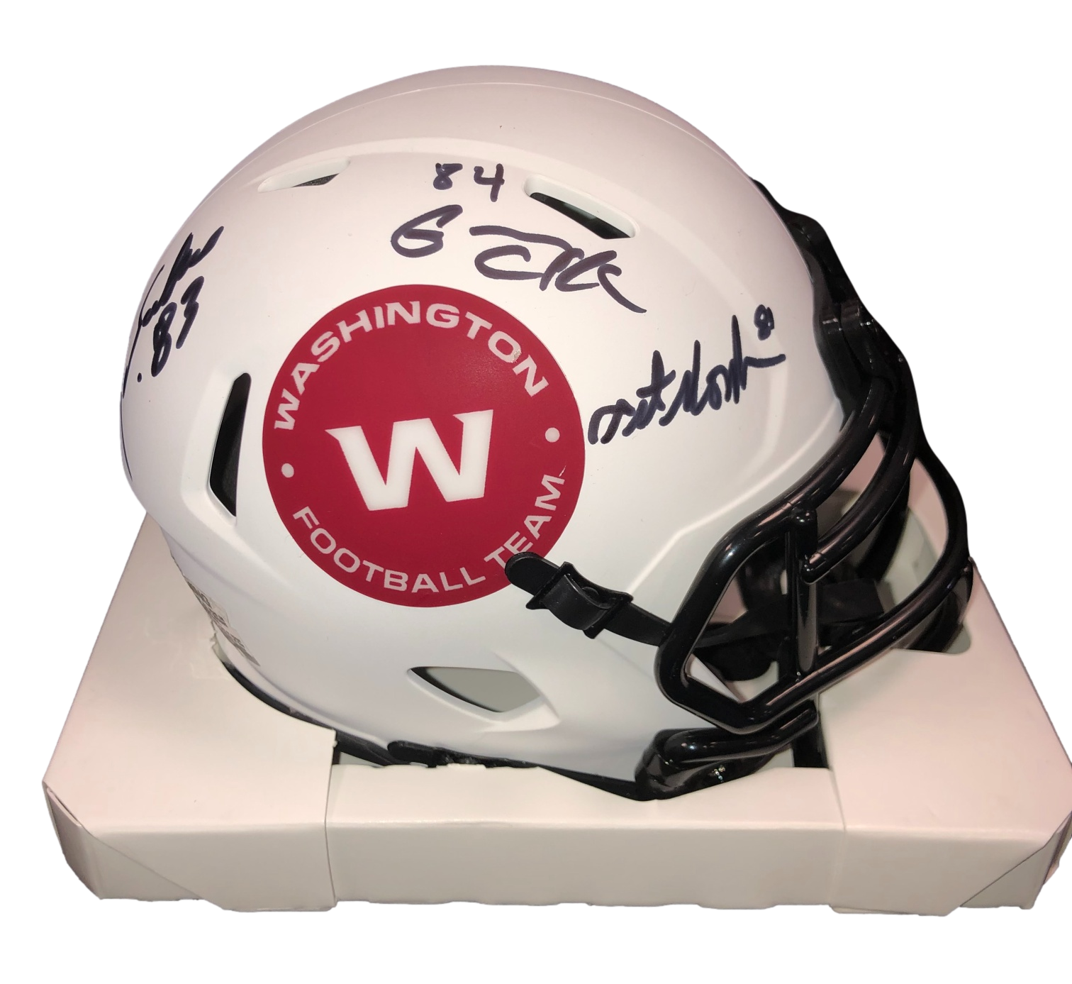 Washington Commanders Art Monk, Gary Clark, Ricky Sanders Posse Signed Auto Lunar Mini Helmet - JSA W COA - 757 Sports Collectibles