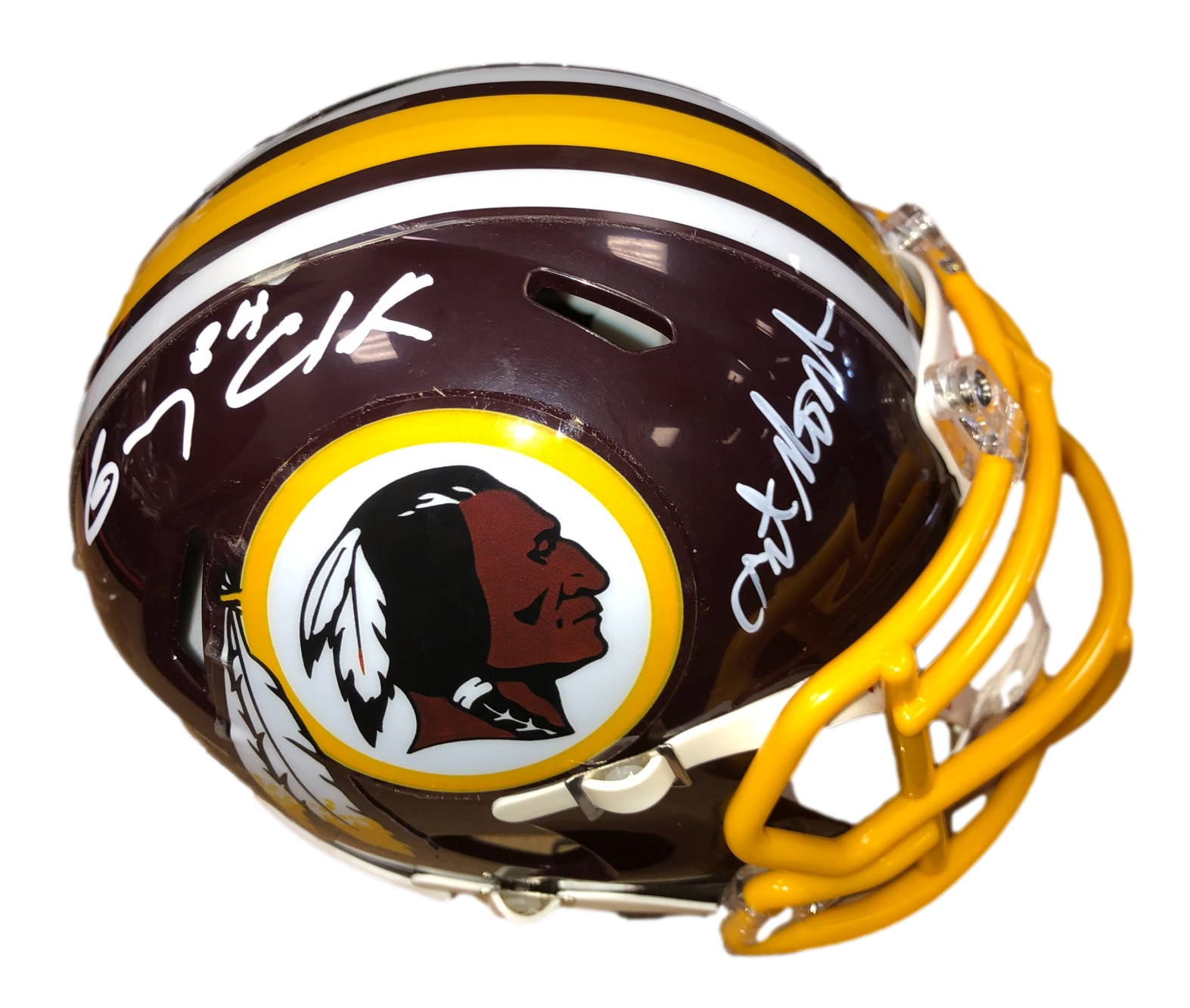 Washington Commanders Art Monk, Gary Clark, Ricky Sanders Posse Signed Auto Custom Maroon Mini Helmet - JSA W COA - 757 Sports Collectibles