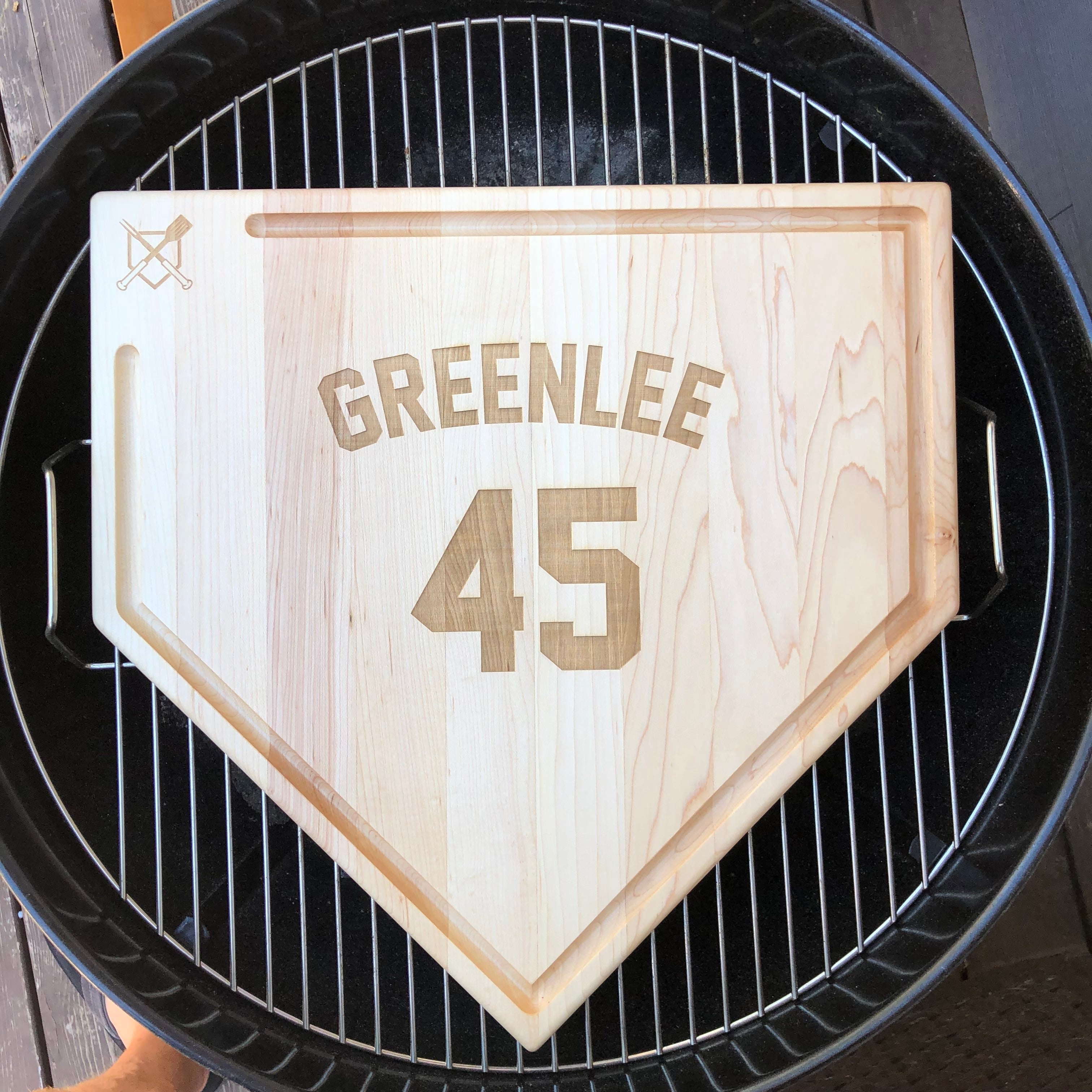 Full Size (17" x 17") Home Plate Cutting Board With Trough - Sports Collectibles, Sports Memorabilia, Sports Fan Shop, Sports Gifts