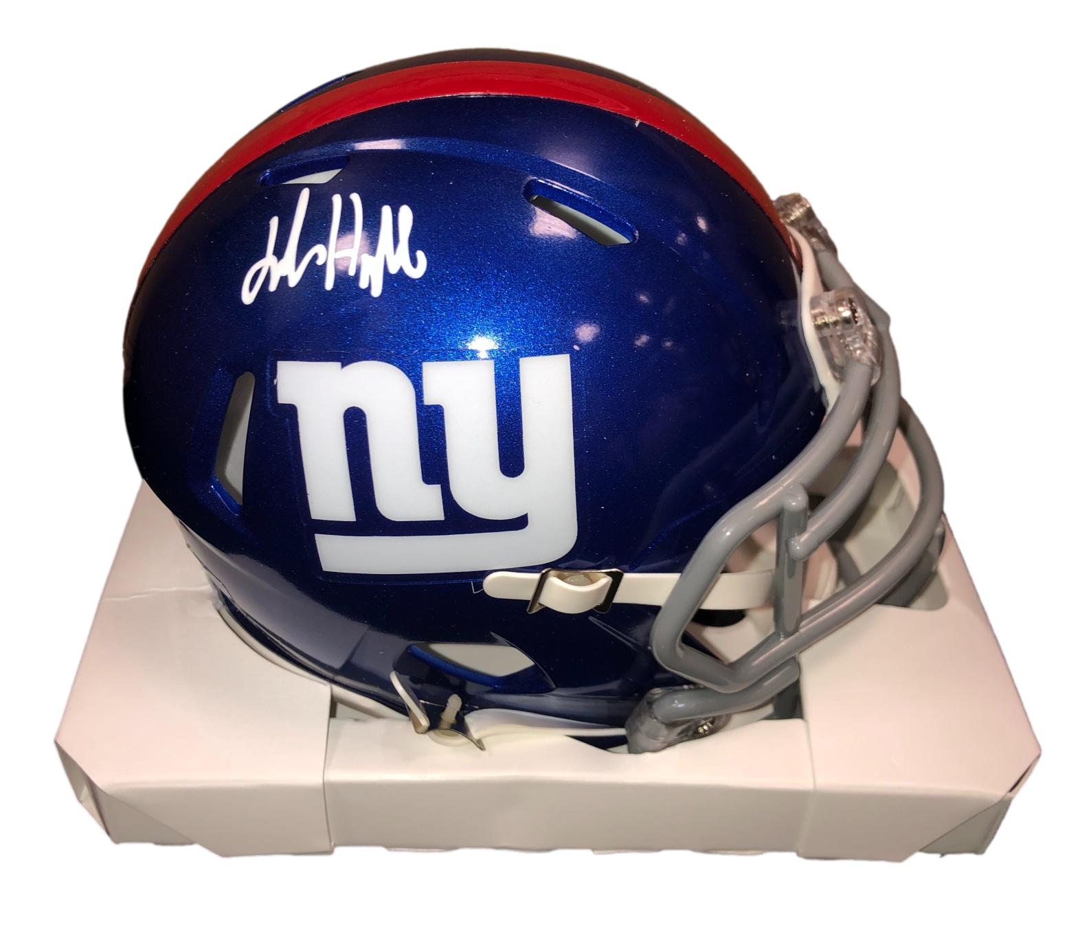 New York Giants Jalin Hyatt Signed Auto Speed Mini Helmet - JSA W COA - 757 Sports Collectibles