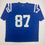 Autographed/Signed Reggie Wayne Indianapolis Blue Football Jersey JSA COA