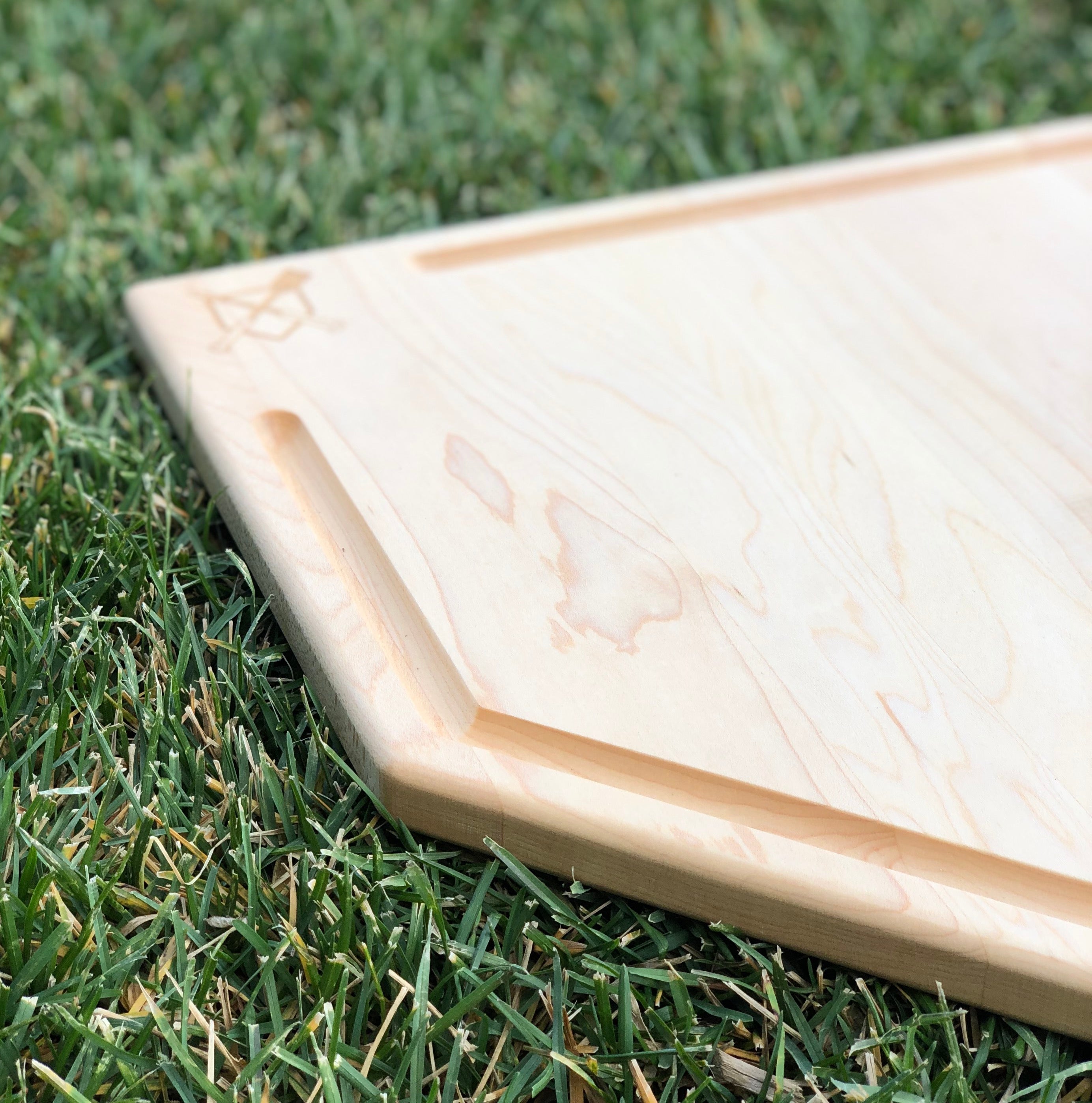 Full Size (17" x 17") Home Plate Cutting Board With Trough - Sports Collectibles, Sports Memorabilia, Sports Fan Shop, Sports Gifts