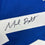 Autographed/Signed Michael Bennett Seattle Blue Retro Football Jersey JSA COA