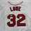 Autographed/Signed Derek Lowe Boston White Baseball Jersey Beckett BAS COA