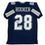 Autographed/Signed Malik Hooker Dallas Blue Football Jersey Beckett BAS COA