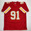 Autographed/Signed Tamba Hali Kansas City Red Football Jersey Beckett BAS COA