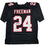 Autographed/Signed Devonta Freeman Atlanta Retro Black Football Jersey Beckett BAS COA