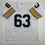 Autographed/Signed Dermontti Dawson HOF 12 Pittsburgh White Football Jersey JSA COA