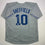 Autographed/Signed Gary Sheffield Los Angeles LA Grey Baseball Jersey JSA COA