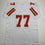 Autographed/Signed Willie Roaf HOF 2012 Kansas City White Football Jersey Beckett BAS COA