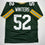Autographed/Signed Frank Winters SB XXXI Champs Green Bay Green Football Jersey JSA COA