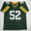 Autographed/Signed Frank Winters SB XXXI Champs Green Bay Green Football Jersey JSA COA
