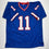 Autographed/Signed Scott Norwood Buffalo Blue Football Jersey Beckett BAS COA