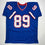 Autographed/Signed Steve Tasker Buffalo Blue Football Jersey JSA COA