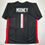 Autographed/Signed Darnell Mooney Atlanta Black Football Jersey Beckett BAS COA