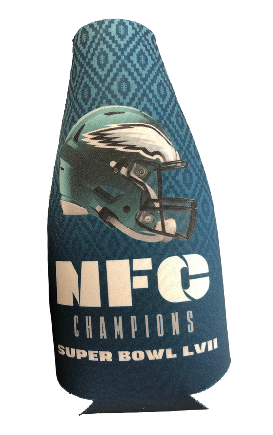Philadelphia Eagles NFC Champions Super Bowl LVII Bottle Cooler with Zipper - 757 Sports Collectibles