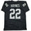 Autographed/Signed Michael Mike Haynes HOF 97 Oakland Black Football Jersey Beckett BAS COA