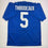 Autographed/Signed Kayvon Thibodeaux New York Blue Football Jersey JSA COA