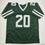 Autographed/Signed Breece Hall New York Green Football Jersey JSA COA